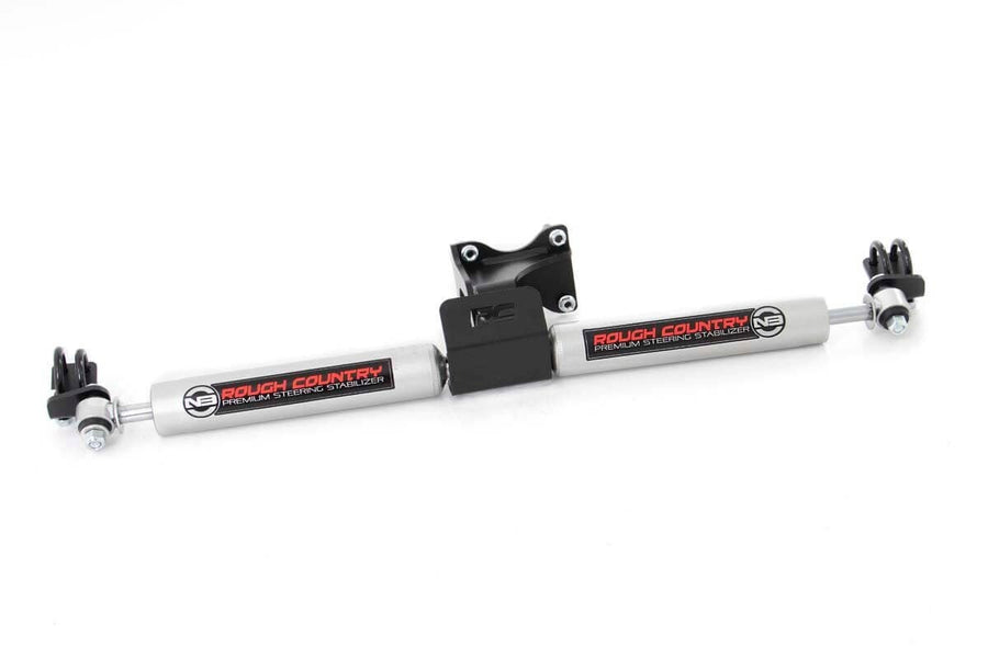 Rough Country - N3 Steering Stabilizer - Dual - 2-8 Inch Lift - Jeep Wrangler JK/Wrangler Unlimited (07-18)