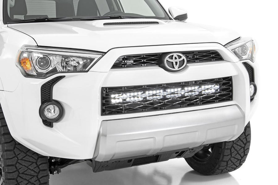 Rough Country - LED Light Kit - Bumper Mount - 30 In. Black Dual Row - Toyota 4Runner (14-20)