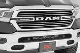 Rough Country - Dual 6in LED Grille Kit - Chrome Slimline - Ram 1500 2WD/4WD (2019-2024)