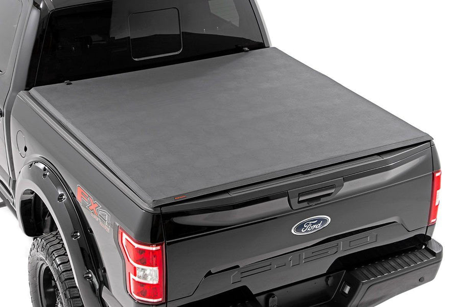 Rough Country - Soft Tri-Fold Bed Cover - 6'7 In. Bed - Ford F-150 (21-25)/F-150 Lightning (22-25)