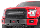Rough Country - Mesh Grille - 30 In. Dual Row LED - Black - Amber DRL - Ford F-150 (15-17)