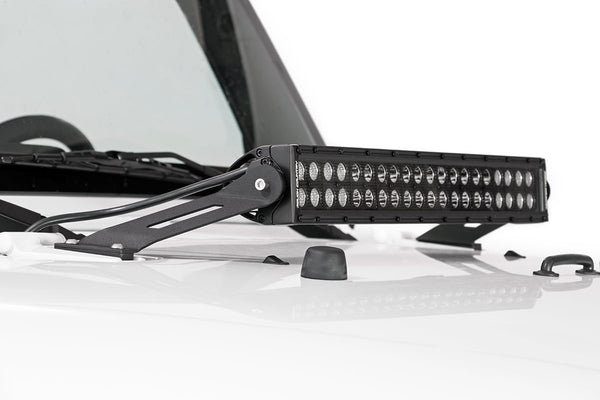 Rough Country - LED Light Mount - Hood - 20 In. - Jeep Wrangler JK/Wrangler Unlimited (07-18)