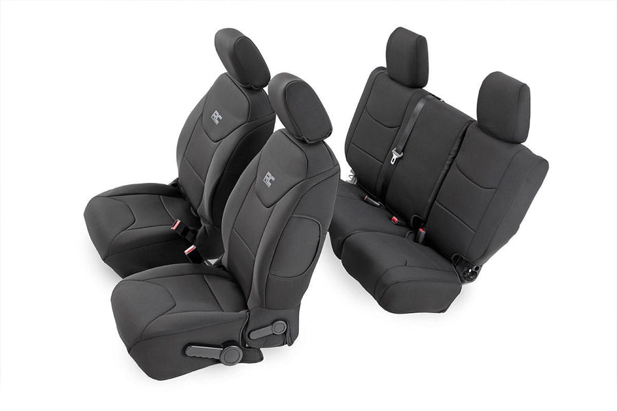Rough Country - Seat Covers - Front And Rear - 4-Door - Jeep Wrangler Unlimited 4WD (13-18)