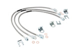 Rough Country - Jeep Front & Rear Stainless Steel Brake Lines - 4-6in Lifts (XJ/YJ/TJ)