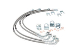 Rough Country - Brake Lines - Stainless - FR & RR - 4-6 Inch Lift - Jeep Wrangler JK/Wrangler Unlimited (07-18)
