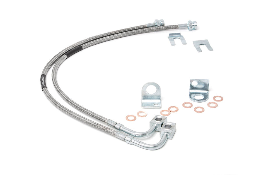 Rough Country - Brake Lines - Stainless - Rear - 4-6 Inch Lift - Jeep Wrangler JK/Wrangler Unlimited (07-18)