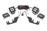 Rough Country - LED Light Kit - Rear Mount - 2 In. Black Pair - Flood - Kawasaki Teryx 4 1000/Teryx4 800