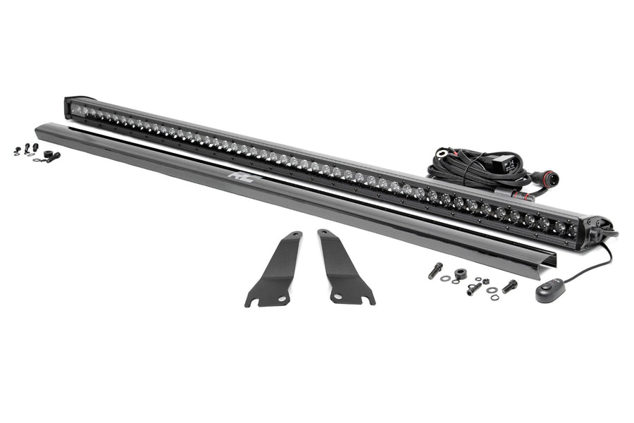 Rough Country - LED Light Kit - Cage Mount - 50 In. Black Single Row - Kawasaki Teryx 4 1000/Teryx4 800