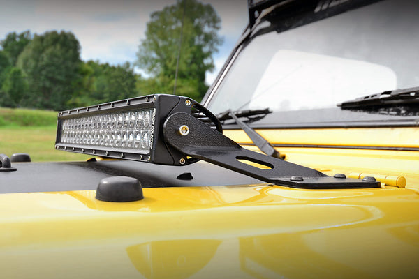 Rough Country - LED Light Mount - Hood - 20 In. - Jeep Wrangler TJ (97-06)/Wrangler Unlimited (04-06)