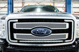 Rough Country - LED Light Kit - Grill - 30 In. Black Single Row - White DRL - Ford F-250/F-350 Super Duty (11-16)