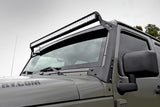 Rough Country - LED Light Mounts - Upper Windshield - 50 In. - Jeep Wrangler JK/Wrangler Unlimited (07-18)
