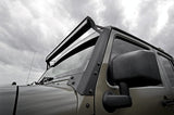 Rough Country - LED Light - Windshield Mnt - 50 In. Black Dual Row - White DRL - Jeep Wrangler JK (07-18)