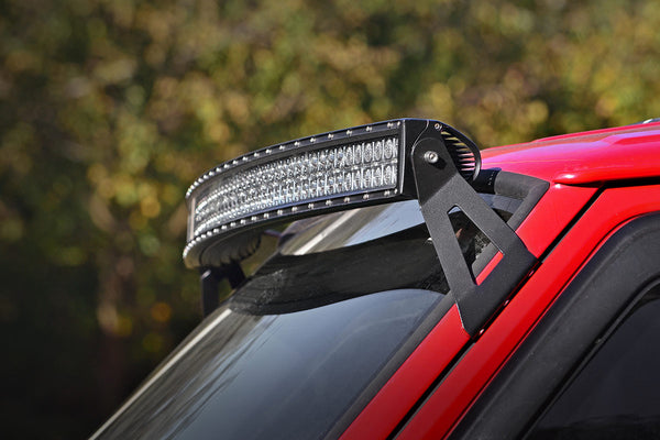 Rough Country - LED Light Mount - Upper Windshield - 50 In. Curved - Jeep Cherokee XJ (84-01)