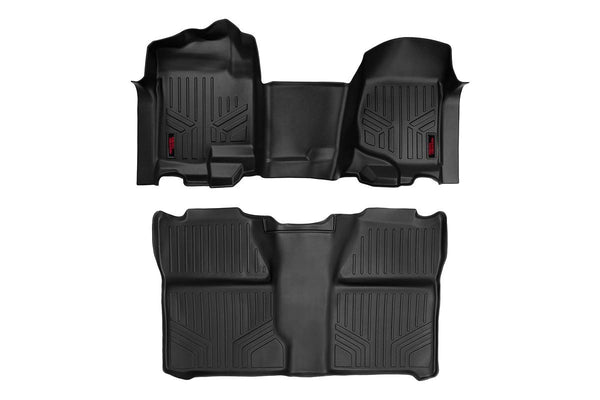 Rough Country - Floor Mats - FR & RR - OV Hump - Crew - Chevy/GMC 1500/2500HD (07-14)