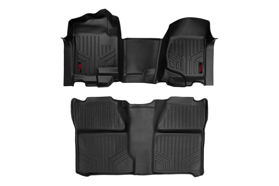 Rough Country - Floor Mats - FR & RR - OV Hump - Crew - Chevy/GMC 1500/2500HD (07-14)