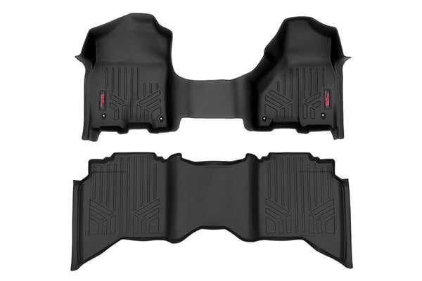 Rough Country - Floor Mats - FR & RR - Crew/Mega Cab - Ram 1500 2WD/4WD (2012-2018 & Classic)