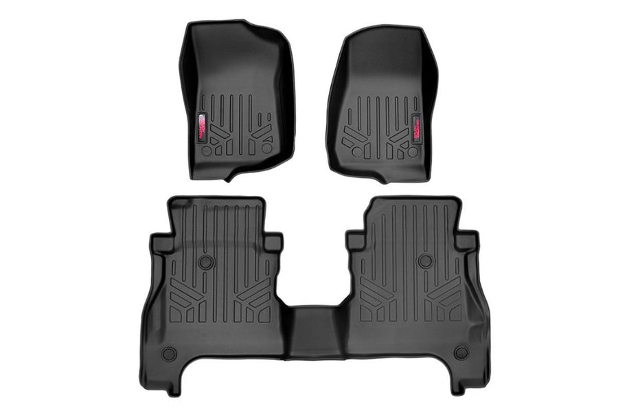 Rough Country - Floor Mats - FR & RR - RR Lockable - Jeep Gladiator JT 4WD (2020-2025)