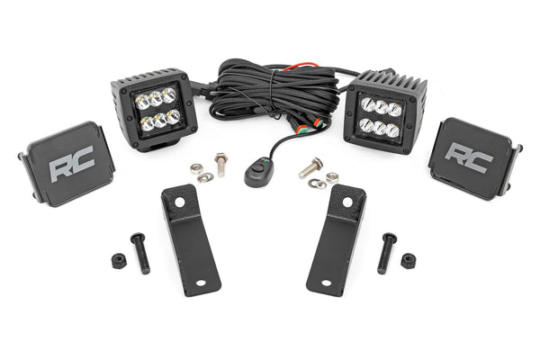 Rough Country - LED Light Kit - Rear Mount - 2 In. Black Pair - Spot - Can-Am Maverick Sport 1000R