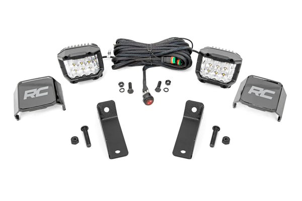 Rough Country - LED Light Kit - Rear Mount - 2 In. Chrome Pair - Wide Angle - Can-Am Maverick Sport 1000R