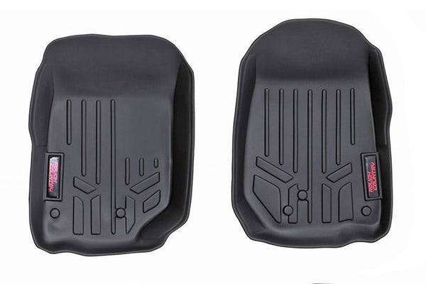 Rough Country - Floor Mats - Front - - Jeep Wrangler JK/Wrangler Unlimited 4WD (2014-2018)