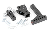Rough Country - Adjustable Trailer Hitch - 6 Inch Drop - Multi-Ball Mount - Fits 2 Inch Receiver