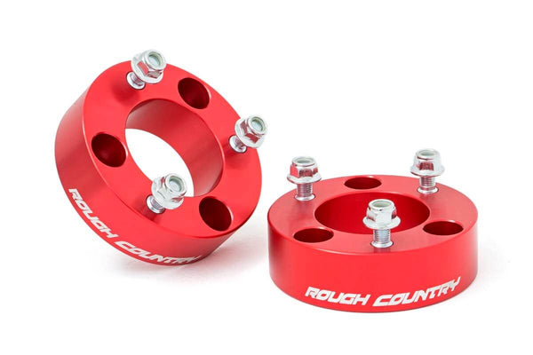 Rough Country - 2.5 Inch Leveling Kit - Red Spacers - Nissan Frontier (05-25)/Xterra (05-15)