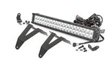 Rough Country - LED Light Kit - Bumper Mount - 20 In. Chrome Dual Row - Amber DRL - Ram 1500 (19-24)
