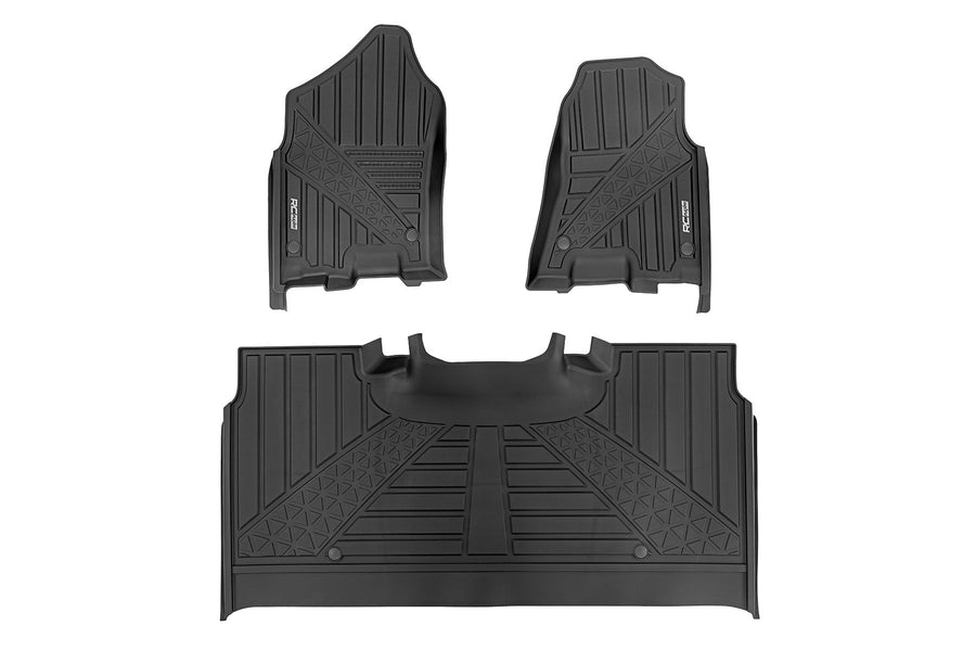 Rough Country - Flex-Fit Floor Mats - FR & RR - Crew - Ram 1500 (19-24)/1500 TRX (21-24)