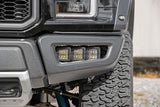 Rough Country - LED Light Kit - Fog Mount - Triple 2 In. Black Pair - Amber DRL - Ford Raptor (17-20)