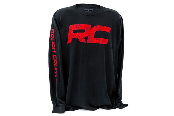Rough Country - Rough Country Long Sleeve - RC Tread Sleeve - Black- SM