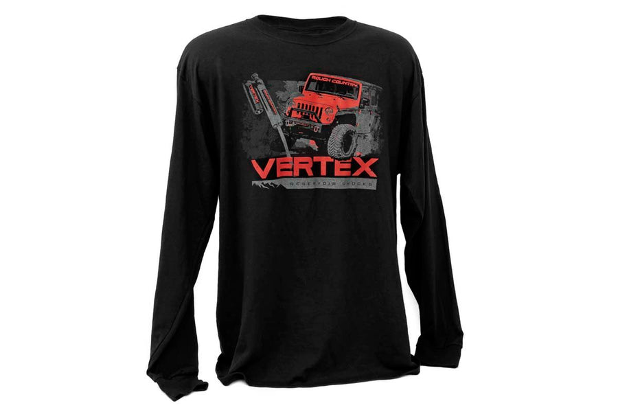Rough Country - Rough Country T-Shirt - Long Sleeve - Vertex - Black - SM
