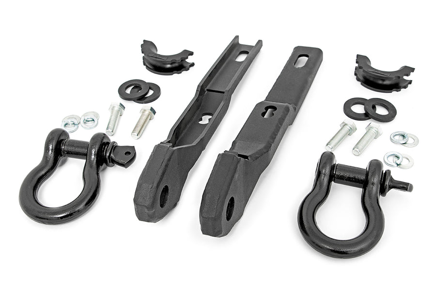 Rough Country - Tow Hook Brackets - D-Ring Combo - Nissan Titan 2WD/4WD (2017-2024)