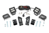 Rough Country - LED Light Kit - In.A In. Pillar Mount - 2 In. Black Pair - Spot - Polaris RZR PRO XP