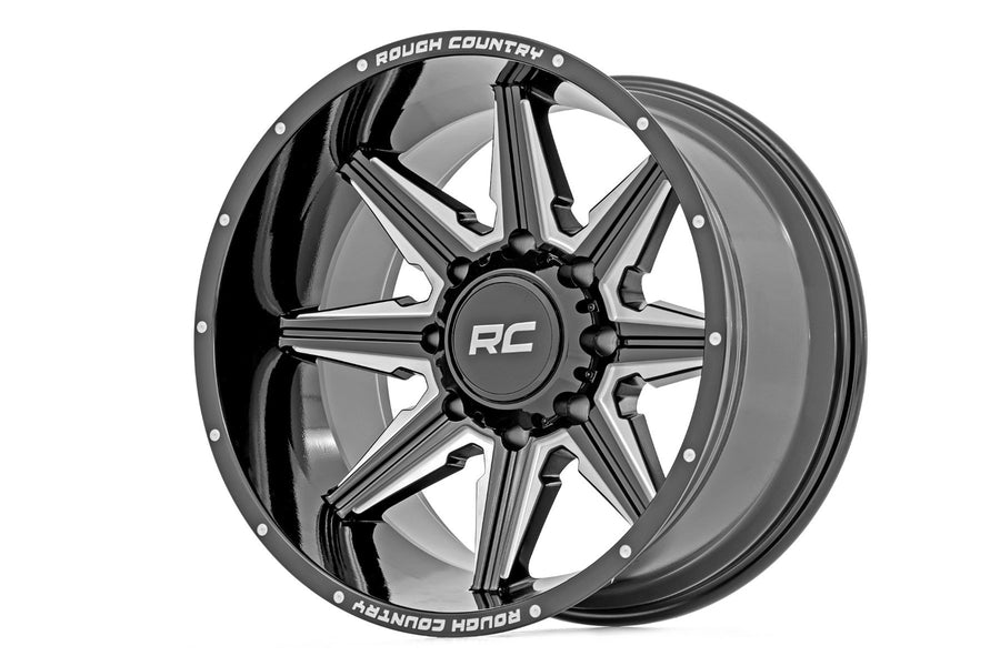 Rough Country - Rough Country 91M Series Wheel/One-Piece/Gloss Black/20x12/6x5.5/-44mm