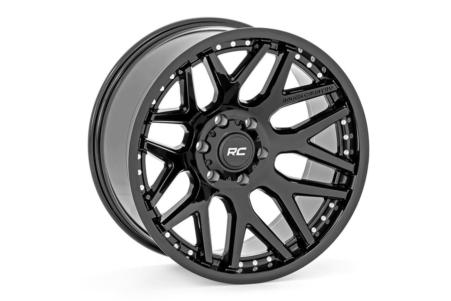 Rough Country - Rough Country 95 Series Wheel/One-Piece/Gloss Black/20x10/6x135/-19mm