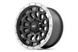 Rough Country - Rough Country 87 Series Wheel/Simulated Beadlock/Black/Machined/17x8.5/6x5.5/+0mm