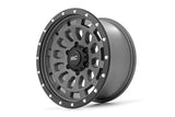 Rough Country - Rough Country 87 Series Wheel/Simulated Beadlock/Gray/Black/17x8.5/6x5.5/+0mm