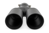 Rough Country - Exhaust Tip - Black - Red RC Logo - 2.5-3 Inch Pipe Single Inlet - Dual Outlet