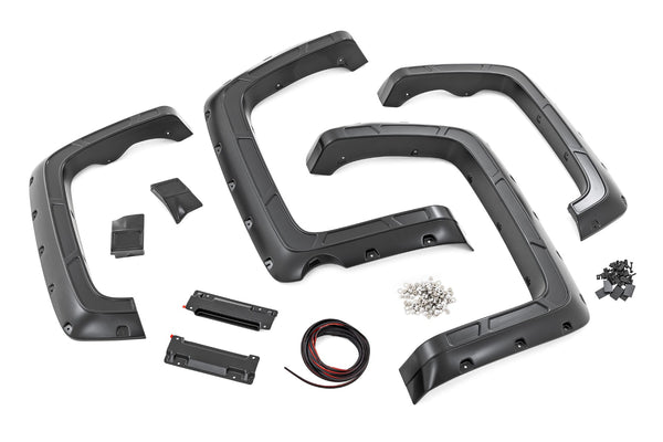 Rough Country - Fender Flares - Defender L 5'9 In. Bed - G7C Red Hot - Chevy Silverado 1500 (14-18 & Classic)