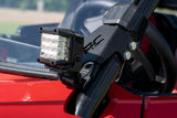 Rough Country - LED Light Kit - Cage Mount - 2 In. Black Pair - White DRL - Honda Talon 1000