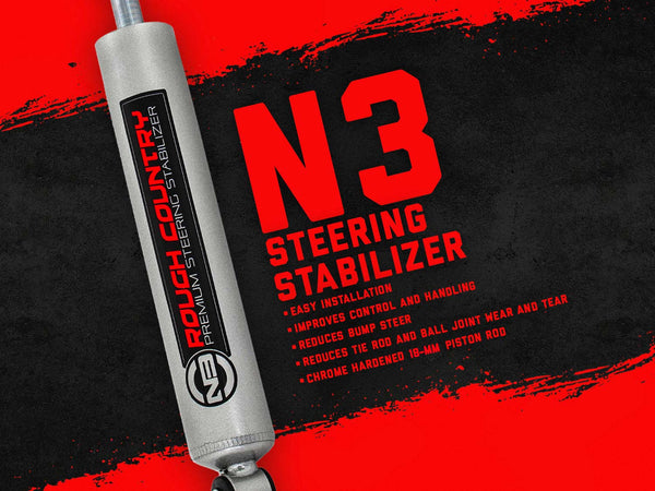 Rough Country - N3 Steering Stabilizer - Ford Excursion/F-250 Super Duty/F-350 Super Duty 4WD