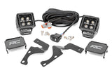 Rough Country - LED Light Kit - Ditch Mount - 2 In. Black Pair - Amber DRL - Toyota 4Runner (10-24)