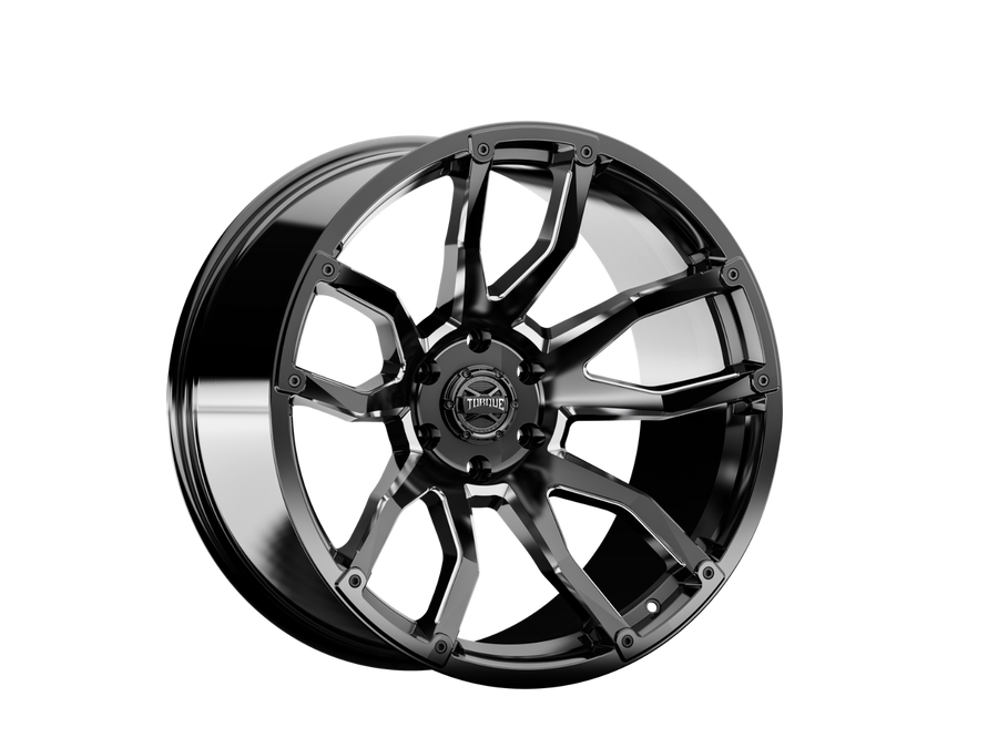 Rough Country - Torque Impact/Gloss Black W/Milled Accents/20x9/6x135/-12mm