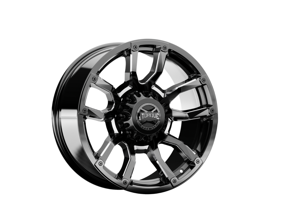 Rough Country - Torque Impact/Gloss Black W/Milled Accents/20x9/8x180/0mm