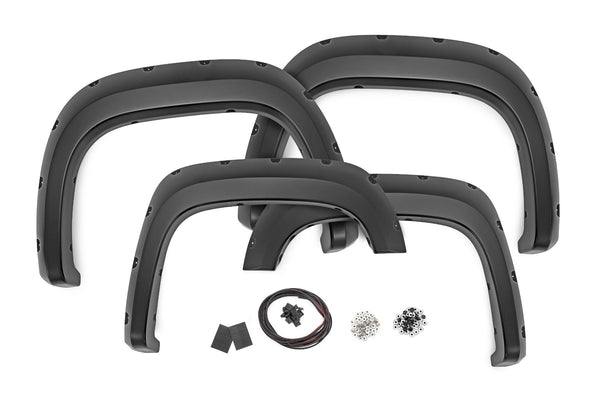 Rough Country - Pocket Fender Flares - 5'9 In. Bed - 46 Stealth Gray - GMC Sierra 1500 (07-13)