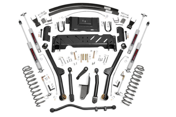 Rough Country - 4.5 Inch Lift Kit - Long Arm - AAL - NP242 - Jeep Cherokee XJ 4WD (1984-2001)