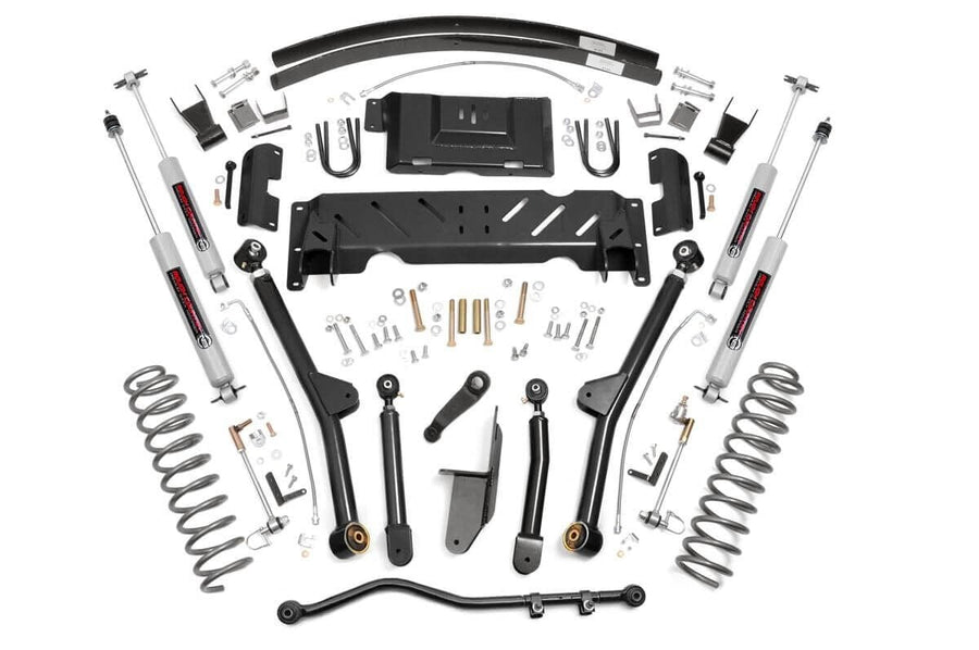 Rough Country - 4.5 Inch Lift Kit - Long Arm - RR AAL - NP231 - Jeep Cherokee XJ 4WD (84-01)