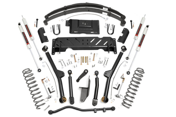 Rough Country - 4.5 Inch Lift Kit - Long Arm - RR Leaf'S - NP242 - M1 - Jeep Cherokee XJ (84-01)