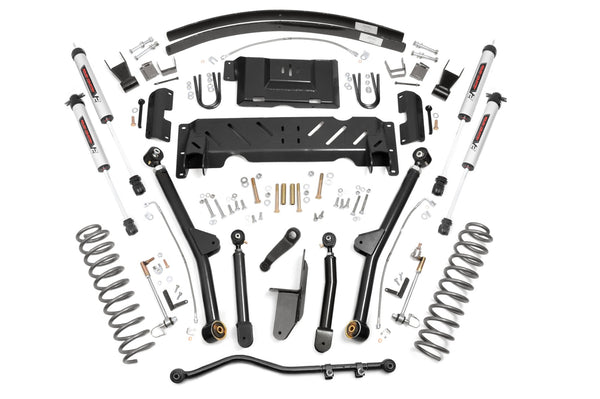 Rough Country - 4.5 Inch Lift Kit - Long Arm - AAL - NP242 - V2 - Jeep Cherokee XJ 4WD (84-01)