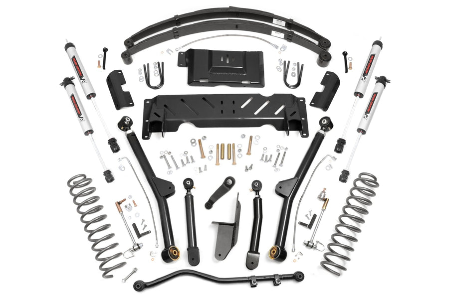 Rough Country - 4.5 Inch Lift Kit - Long Arm - RR Leaf'S - V2 - Jeep Cherokee XJ 4WD (84-01)